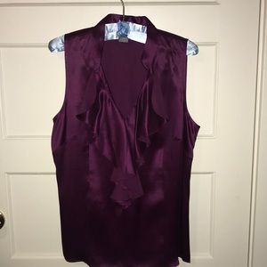 Ann Taylor silk plum colored top